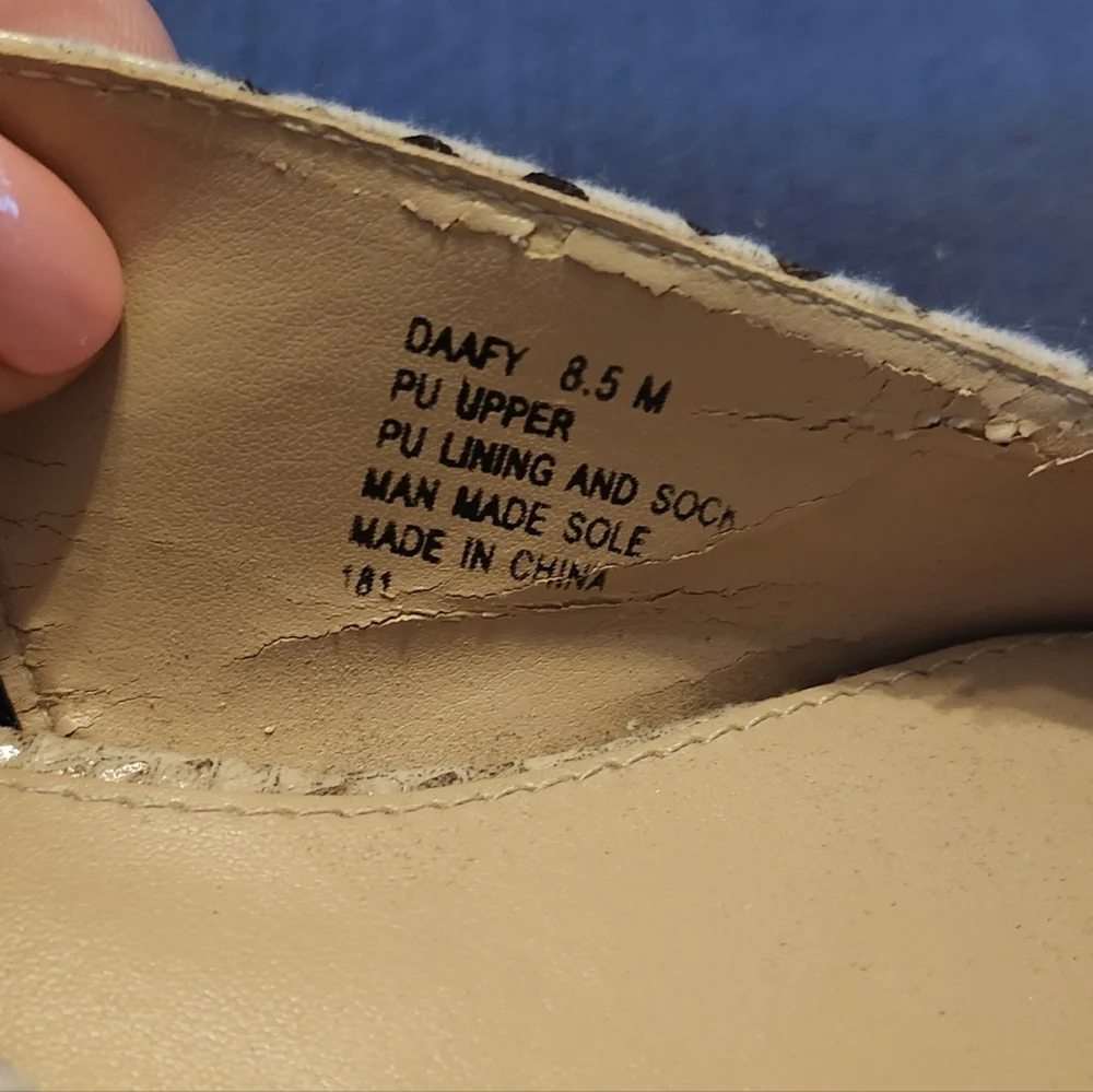 Steve Madden‎ Snake Skin Pattern Slingback Flats Size 8.5